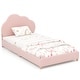 preview thumbnail 1 of 8, HoneyjoyKids Twin Platform Bed Frame Upholstered Twin Size Bed with Pink - See Details