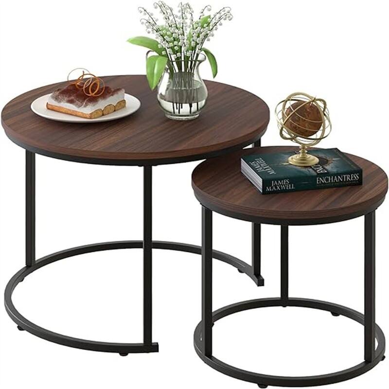 Nesting coffee tables - Black Brown