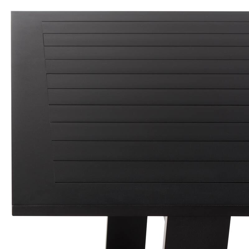 SAFAVIEH Outdoor Living Fash Aluminum Sled Leg Dining Table - 71"W x 34"D x 29"H