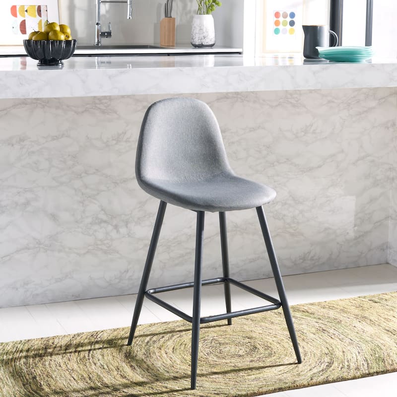 SAFAVIEH Almedia Modern 23-inch Counter Stool - 19.3" W x 16.5" L x 23" H - 19Wx17Dx35H