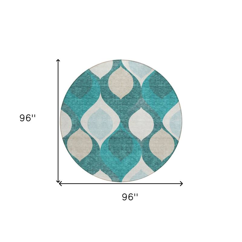 HomeRoots Ogee Transitional Rectangle Outdoor Rug