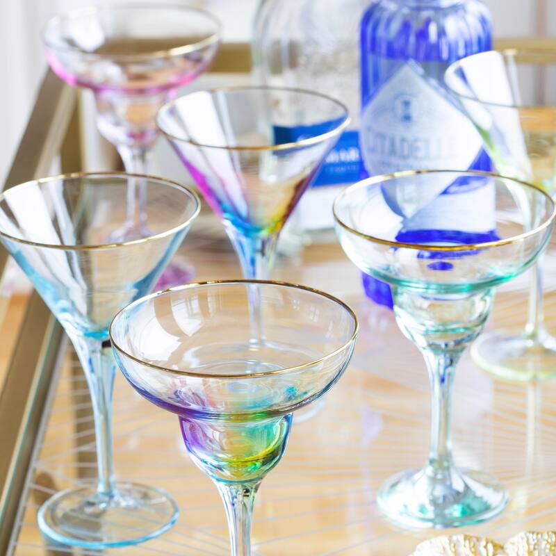viva by VIETRI Rainbow Assorted Martini Glasses - Set of 4
