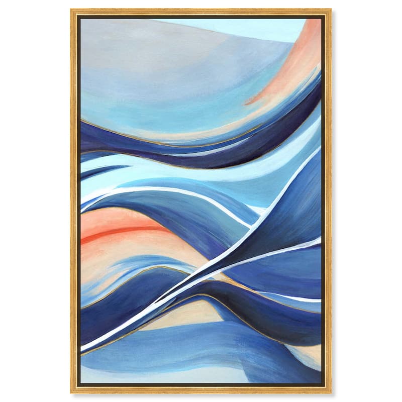 Glowing Blue II Canvas by Art Remedy - 24" x 36" - Gold