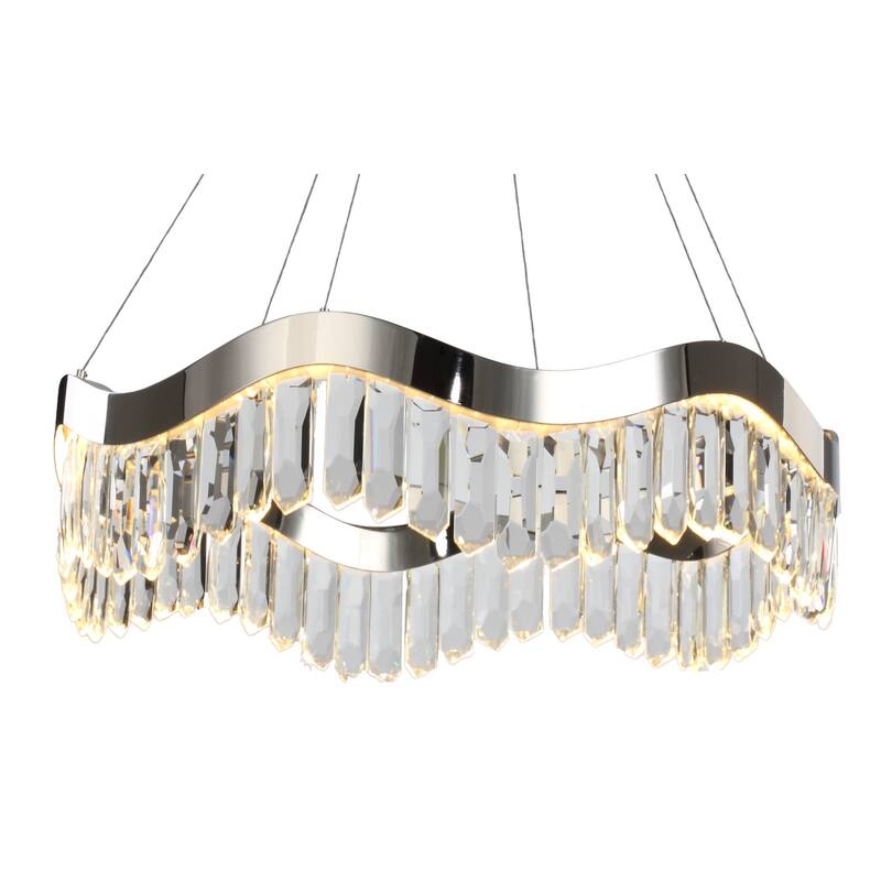 Studio M SM23838 Rolland 30" Wide LED Crystal Pendant - Polished Nickel