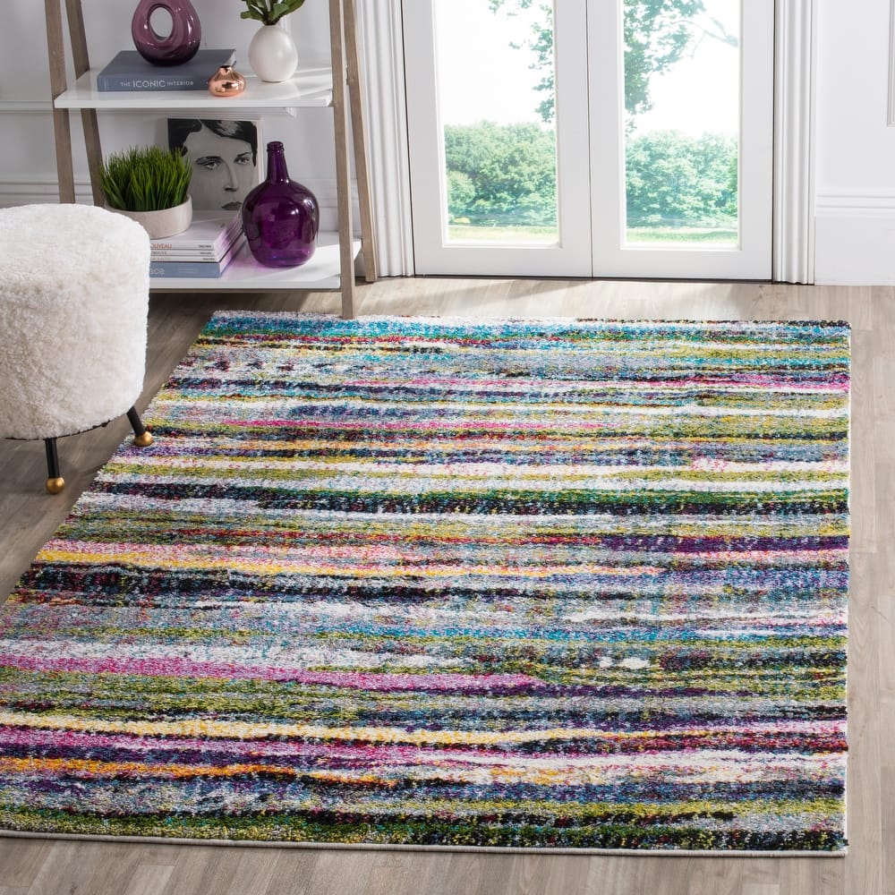 SAFAVIEH Fiesta Shag Dafina Stripe Rug