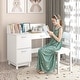 preview thumbnail 4 of 7, Gymax Kids Study Desk & Chair Set w/Chair 2 Storage Cabinets Drawer 4