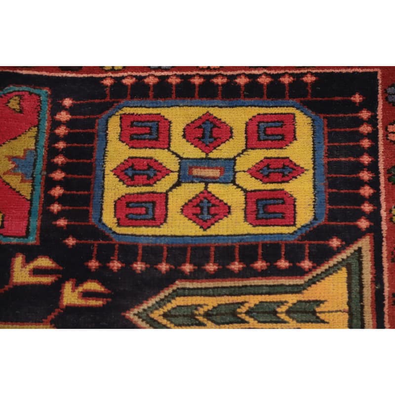 Hand Knotted Oriental 100% Wool Carpet Traditional Tribal Multi-Colored Meshkin Area Rug - 10' 0'' X 5' 1''