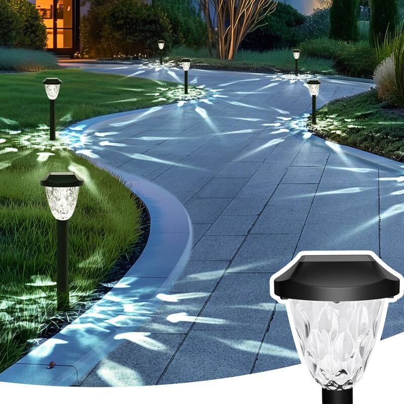 Solar Outdoor Lights, Bright Solar Pathway Lights, Waterproof Solar Lights, Cold White - 16 Pack
