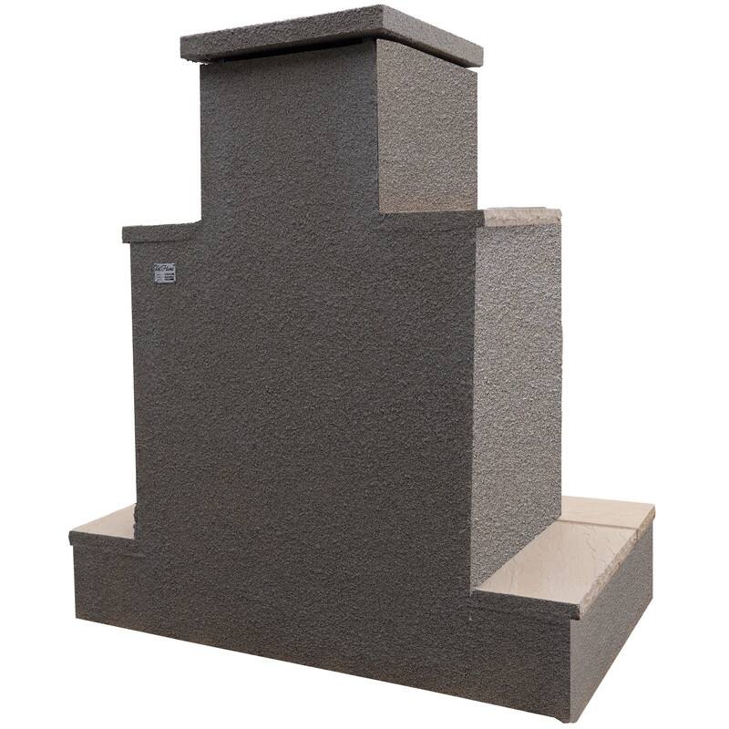 73 in. Tile and Stucco Propane Gas Outdoor Fireplace