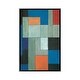 preview thumbnail 1 of 13, iCanvas "Grey Matters Blue" by Stephen Cimini Framed Silver - 40x26