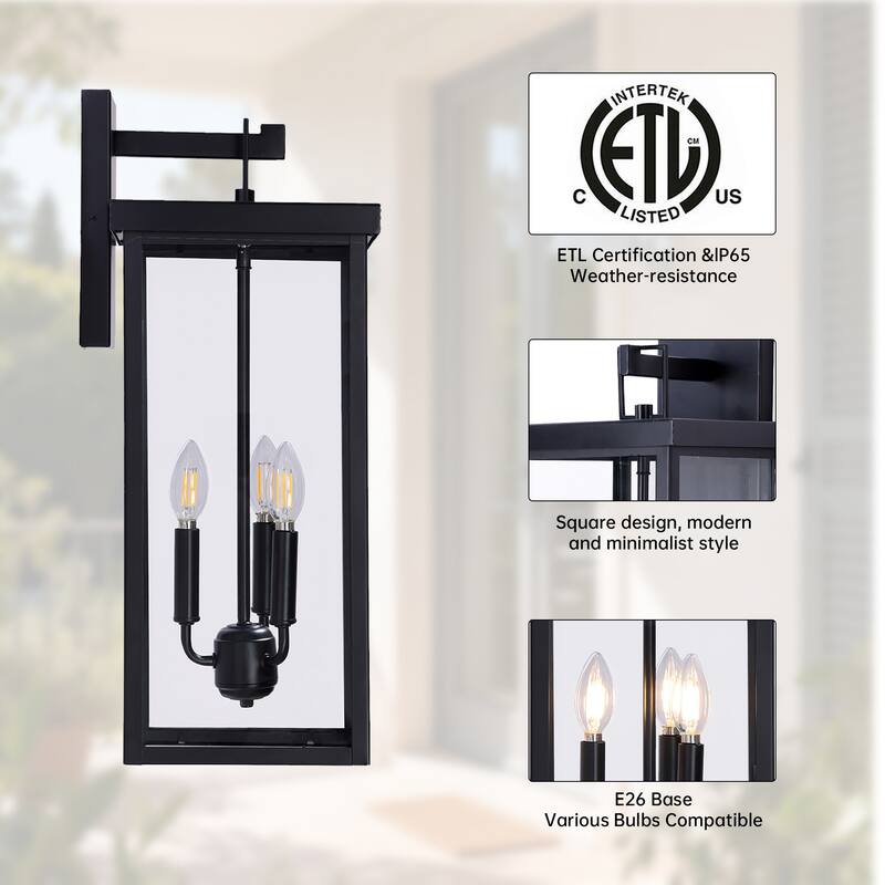 Outdoor Iron Rectangular Wall Light