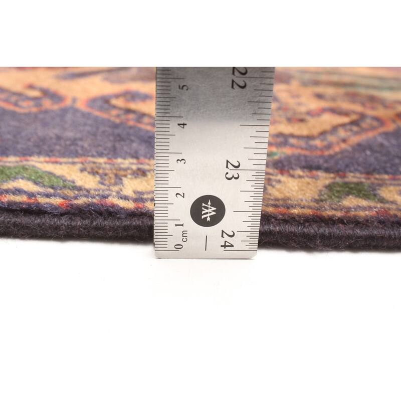 ECARPETGALLERY Hand-knotted Teimani Dark Navy Wool Rug - 2'8 x 6'3