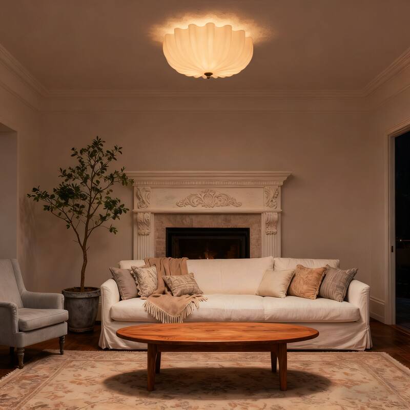 Starsky 3-Light 15.74in.W Opal Glass Flush Mount