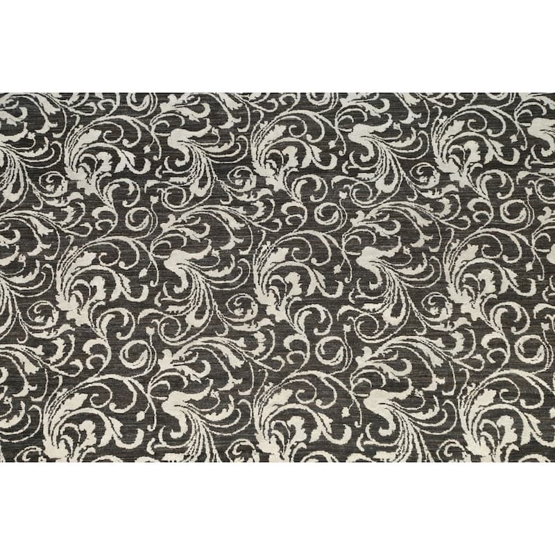 Wool/ Silk Vegetable Dye Floral Versace Oriental Area Rug Handmade - 8'11" x 12'2"
