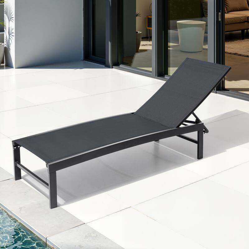 Crestlive Products Outdoor Patio All-Weather Adjustable Chaise Lounge Chairs
