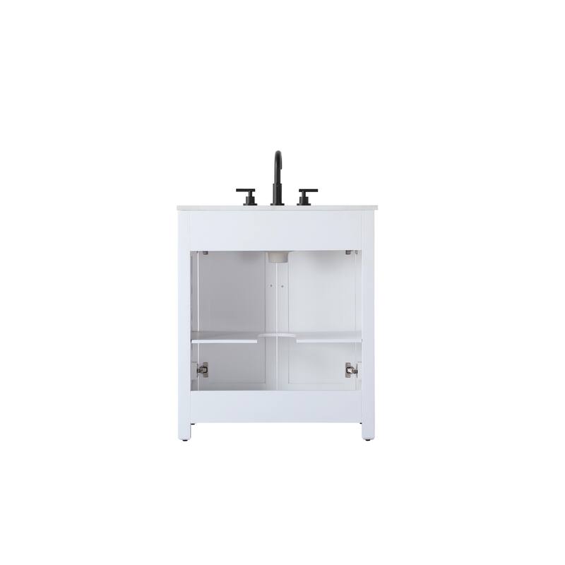 Elegant Lighting VF29530 Alina 30" Free Standing Single Basin Vanity