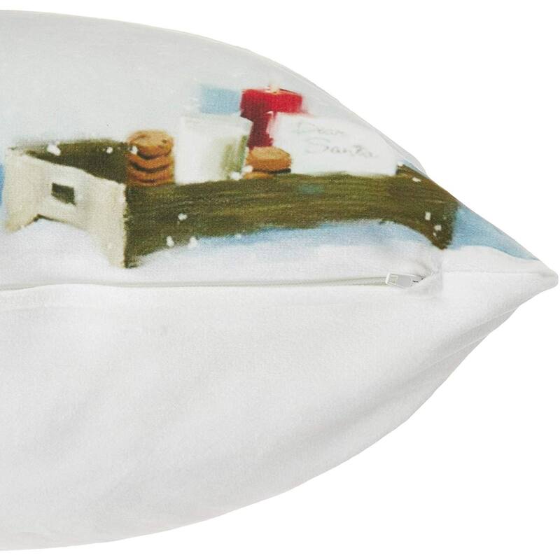 Violet Linen Christmas Snowed Man Pattern Decorative Throw Pillow