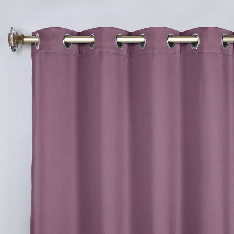 Superior Modern Solid Washable Room Darkening Curtains, Set of 2 Panels