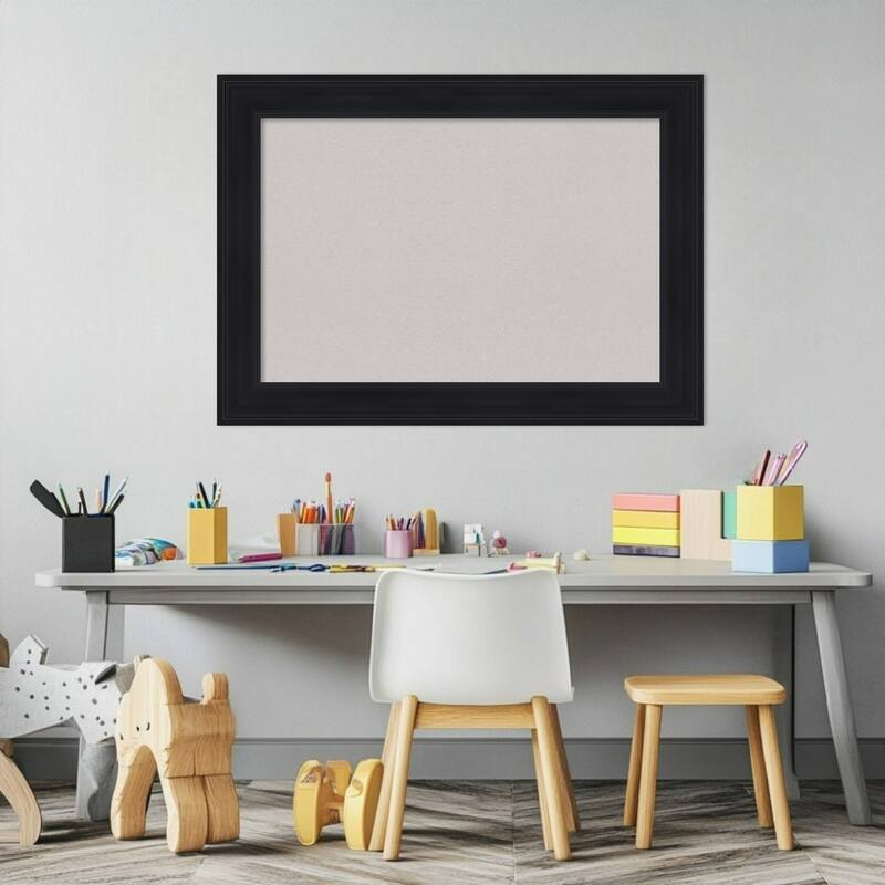 Abbey Black Framed Cork Board - Bulletin Board, Organization Board, Pin Board