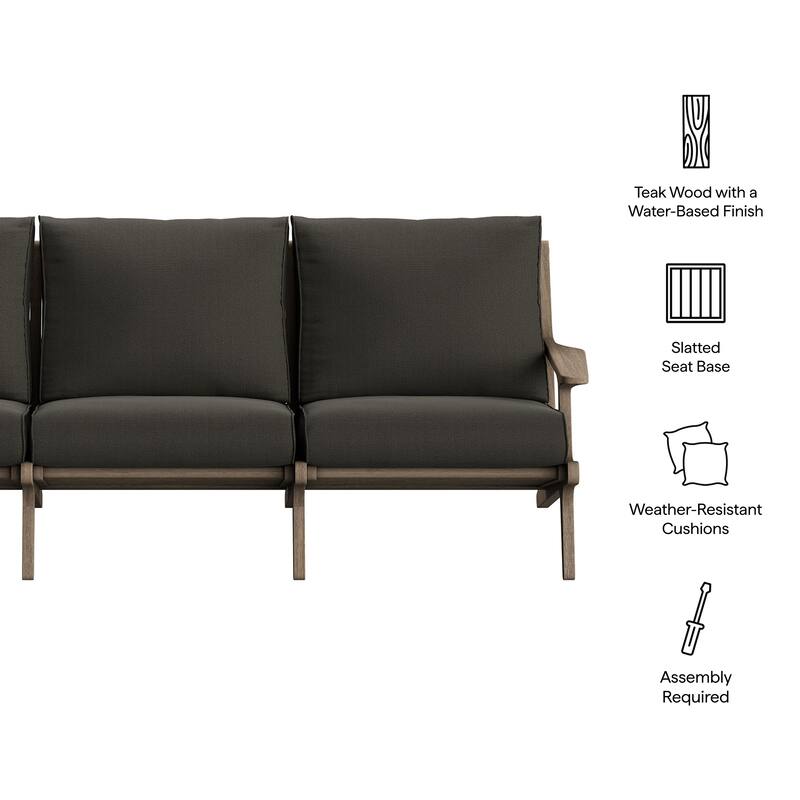 Saratoga Outdoor Patio Teak Sofa