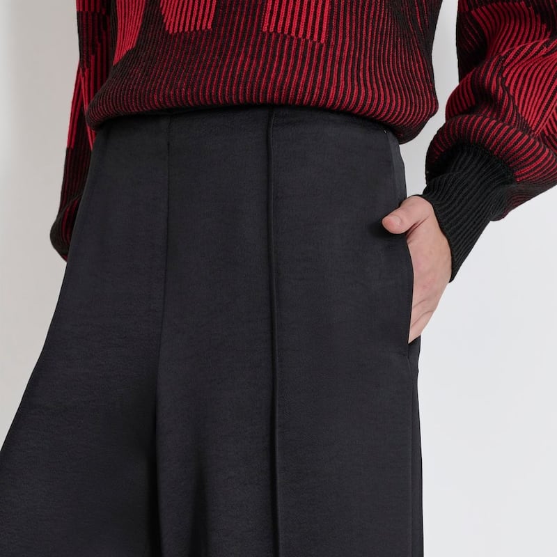 DKNY Wide Leg Pintuck Trousers