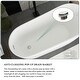 preview thumbnail 10 of 11, Acrylic Freestanding Flatbottom Soaking Bathtub in White