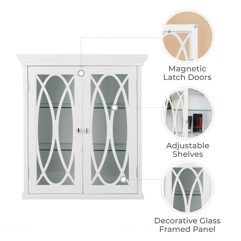 Teamson Home Florence Removable Two-Door Wall Cabinet