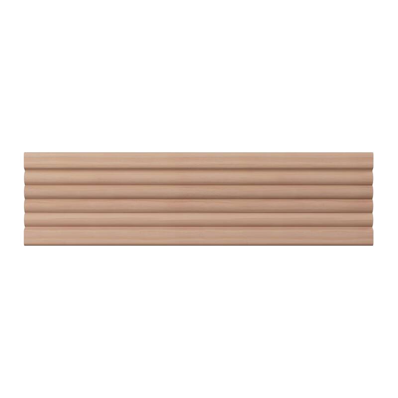 WM338: 9/16-in D x 3-3/8-in W x 96-in L Americraft Solid Hardwood Stain Grade Fluted or Reeded Reversible Moulding