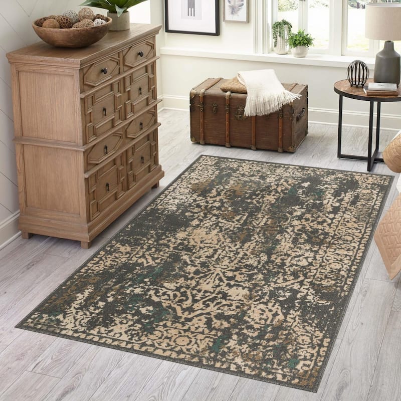 Contemporary Daisy Collection Area Rug
