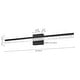 preview thumbnail 45 of 62, JONATHAN Y Baxter 22" 1-Light Modern Contemporary 360-Degree Rotatable Iron/Seeded Acrylic Integrated LED Vanity Light