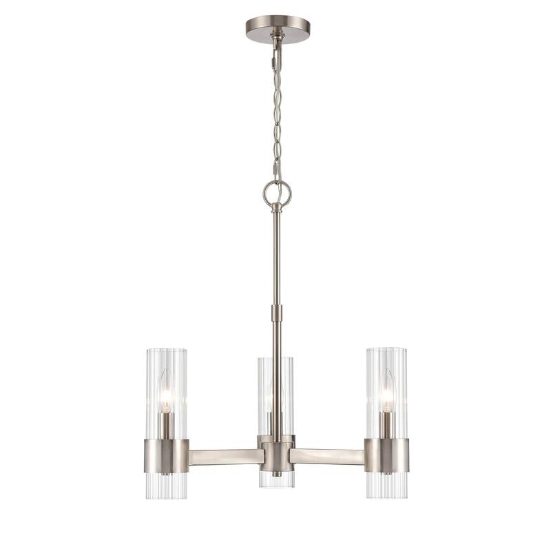 Millennium Lighting Caberton Chandelier Light Fixture in Brushed Nickel