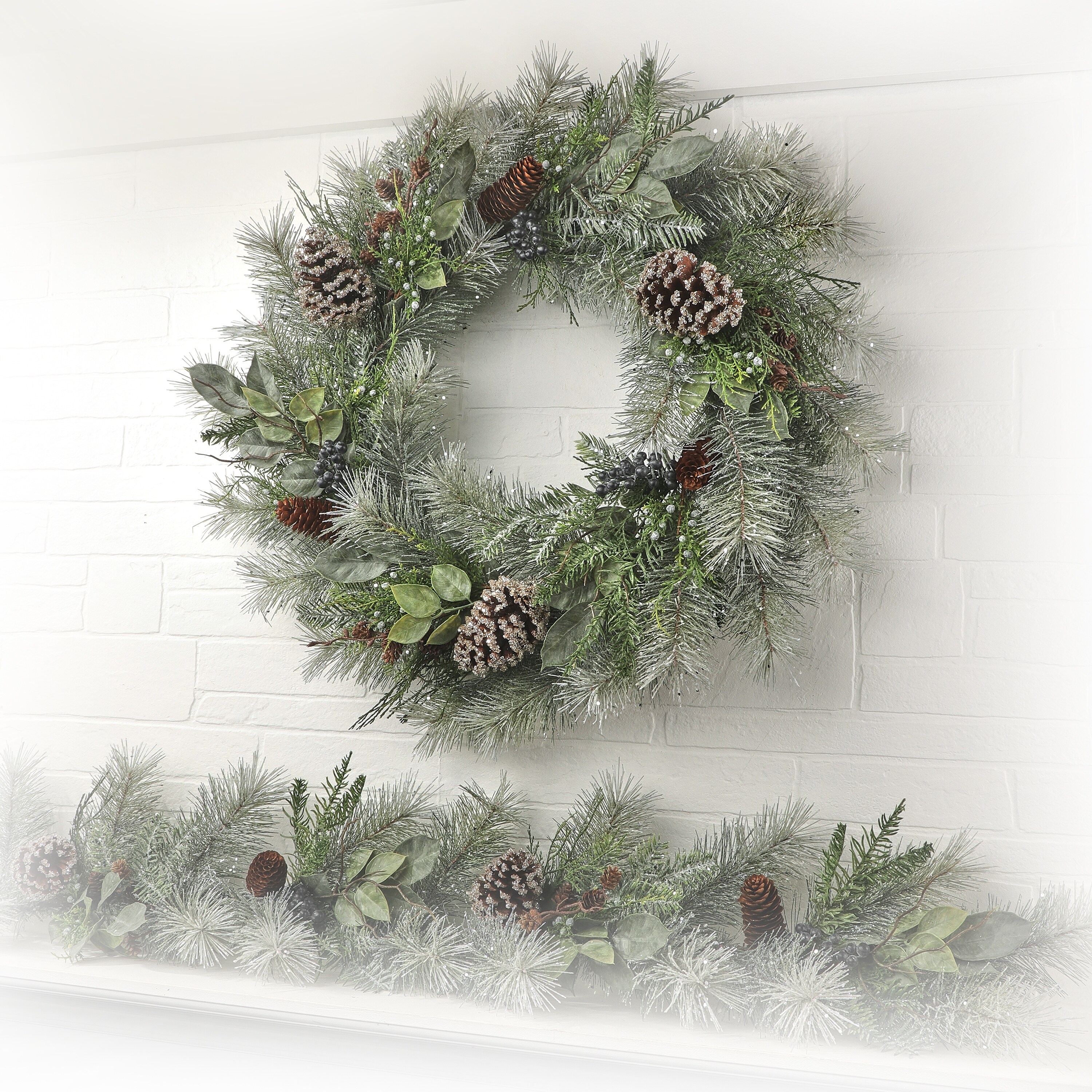 Shop Frosted Pine Eucalyptus Wreath