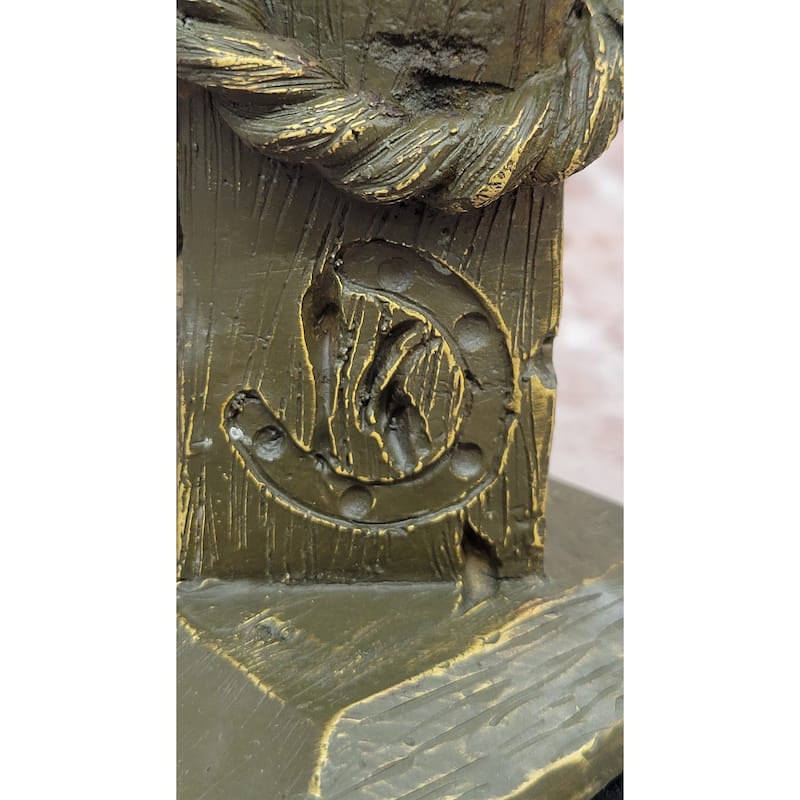 Bronze Horse Head Bust With Rope – Western Equestrian Sculpture