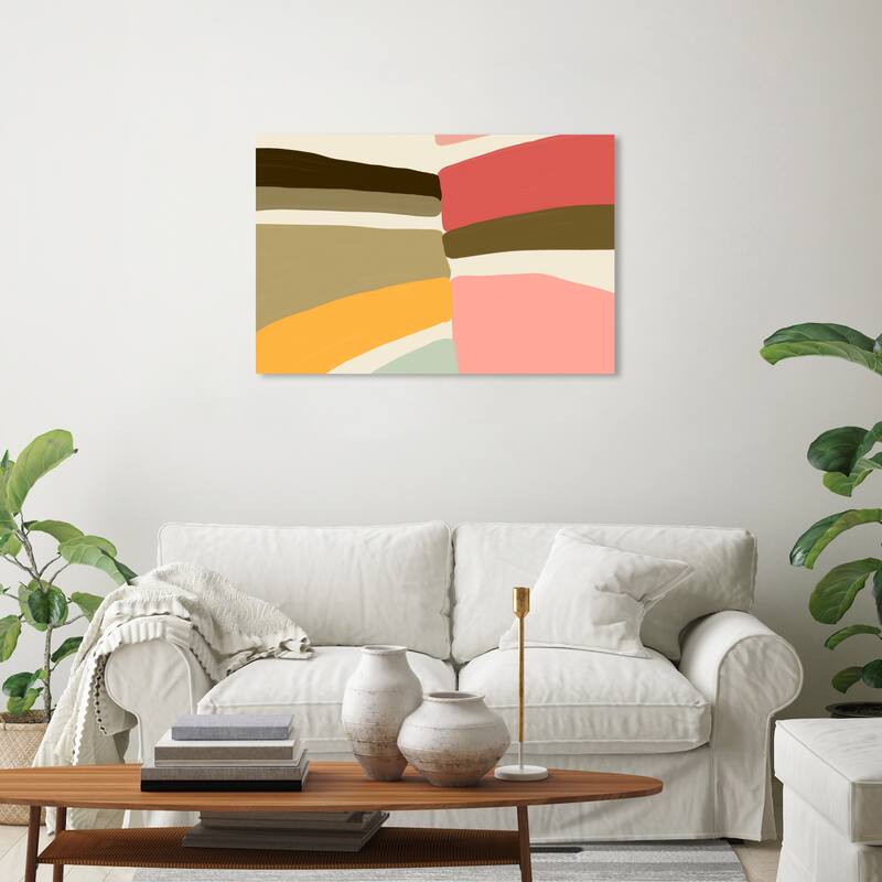 Wynwood Studio Canvas Abstract Fields to Yield Brown and Modern & Contemporary Wall Art Canvas Print