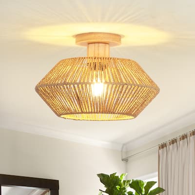 Bohemian Style Semi Flush Mounts Light Fixture for Bedroom Living Room Restaurant Hallway