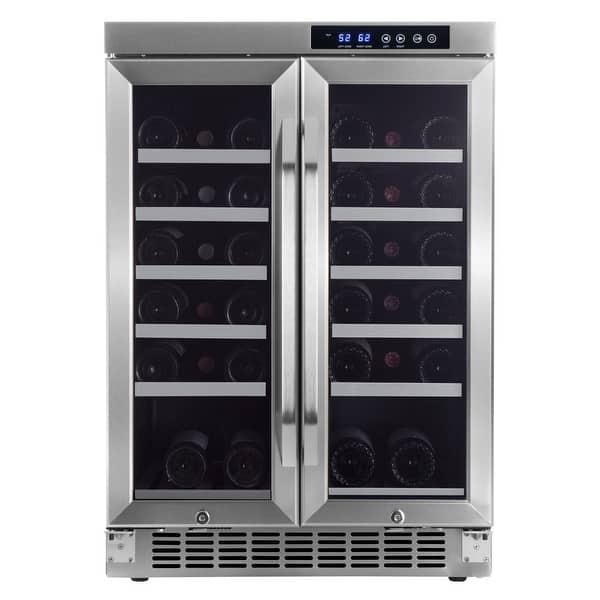 Shop Edgestar Cwr361fd 24in Wide 36 Bottle Built In Wine Cooler With Dual Cooling Zones Stainless Steel Overstock 14270294