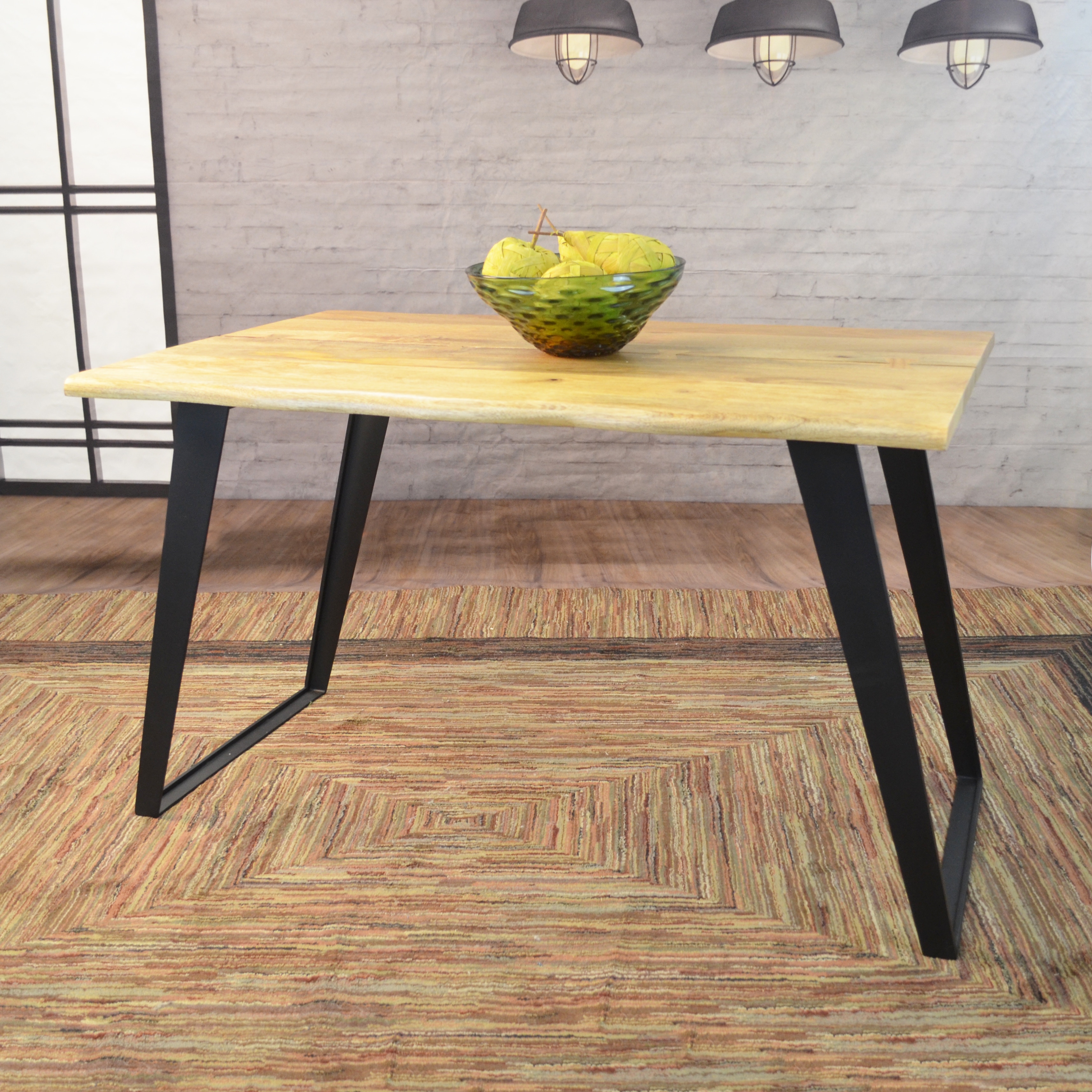 Flora Live Edge Natural/ Black Dining Table Bed Bath Beyond