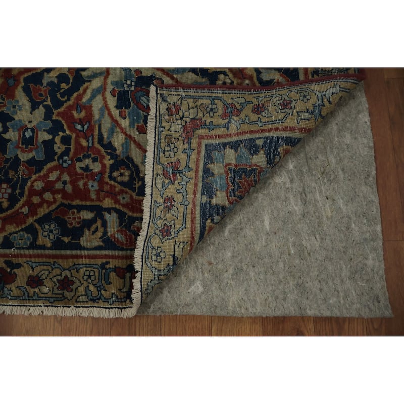 Hand Knotted Oriental 100% Wool Carpet Traditional Floral Oranges & Rust Tabriz Area Rug - 17' 9'' X 12' 8''
