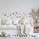 preview thumbnail 2 of 5, Large Polka Dots Boho Natural Wall Stickers Home Decals Nursery Decors - Brown
