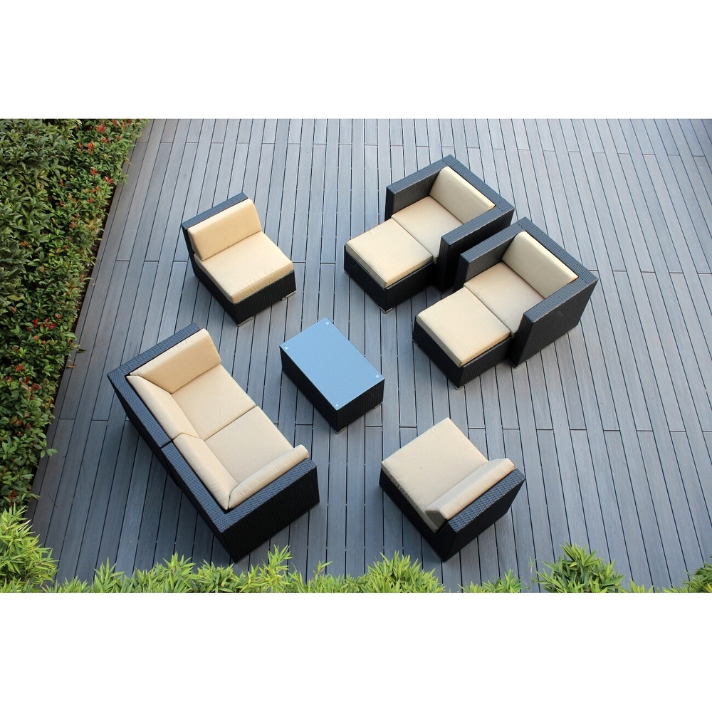 Ohana 7 piece outdoor patio furniture sectional on sale
