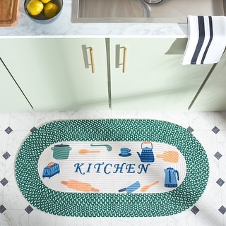 SAFAVIEH Handmade Braided Posters Gulten Machine Washable Rug - Bed ...