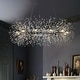 preview thumbnail 1 of 27, Modern Firework Crystal Chandelier for Dining Room and Living Room W 39.4" - Chrome