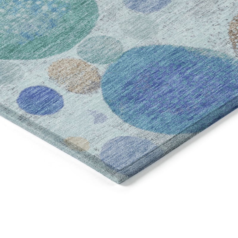 HomeRoots Geometric Transitional Rectangle Outdoor Rug