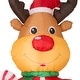 preview thumbnail 13 of 27, Glitzhome 8 ft Christmas Lighted Inflatable Decor
