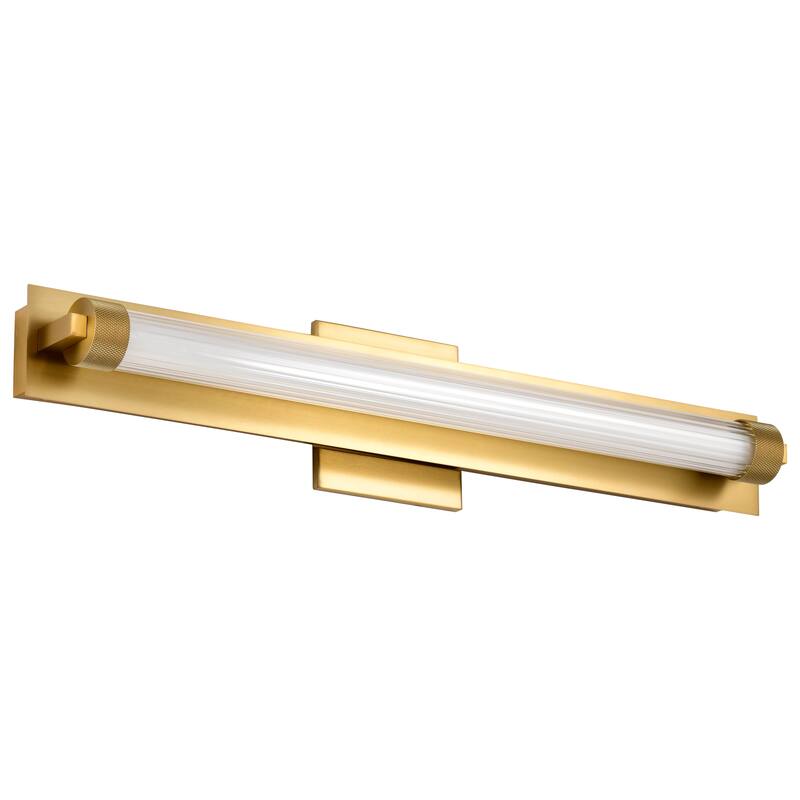 Larissa 24 Inch LED Vanity 3000K CCT Vintage Brass Finish Opaque Glass - Vintage Brass
