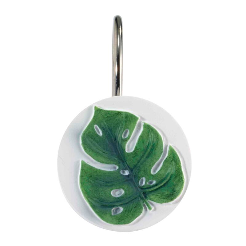 Avanti Linens Viva Palm Shower Hooks - Green