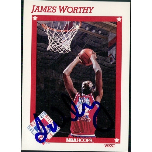 Shop Signed Worthy James Los Angeles Lakers 1991 Nba Hoops
