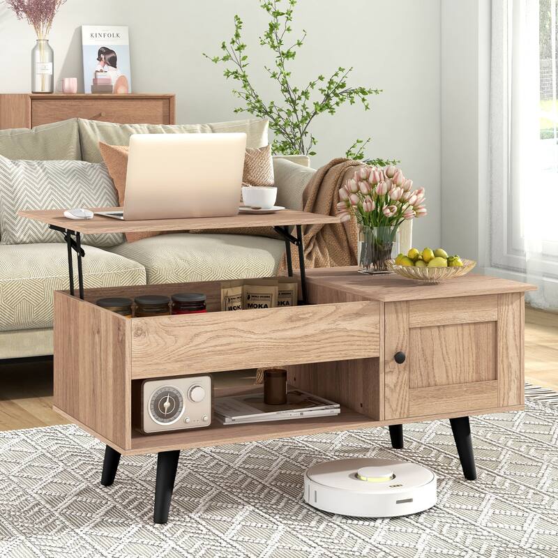 Costway Lift Top Coffee Table with Storage Hidden Compartment Cabinet - See Details
