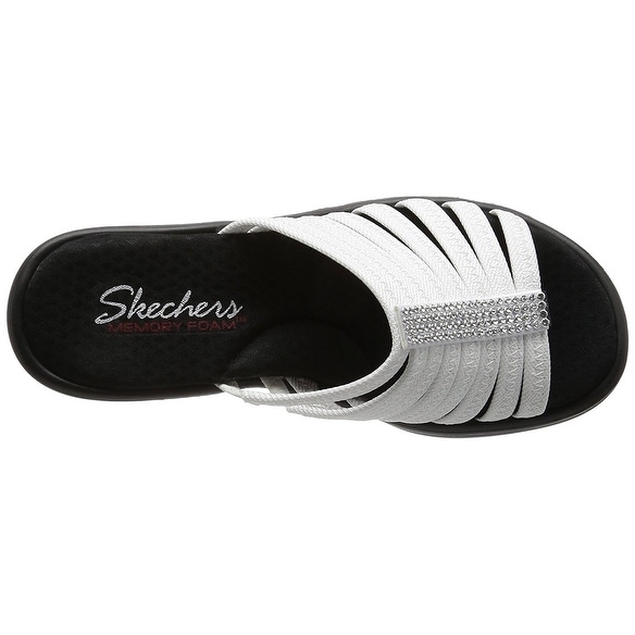 skechers cali women's rumblers hot shot wedge sandal