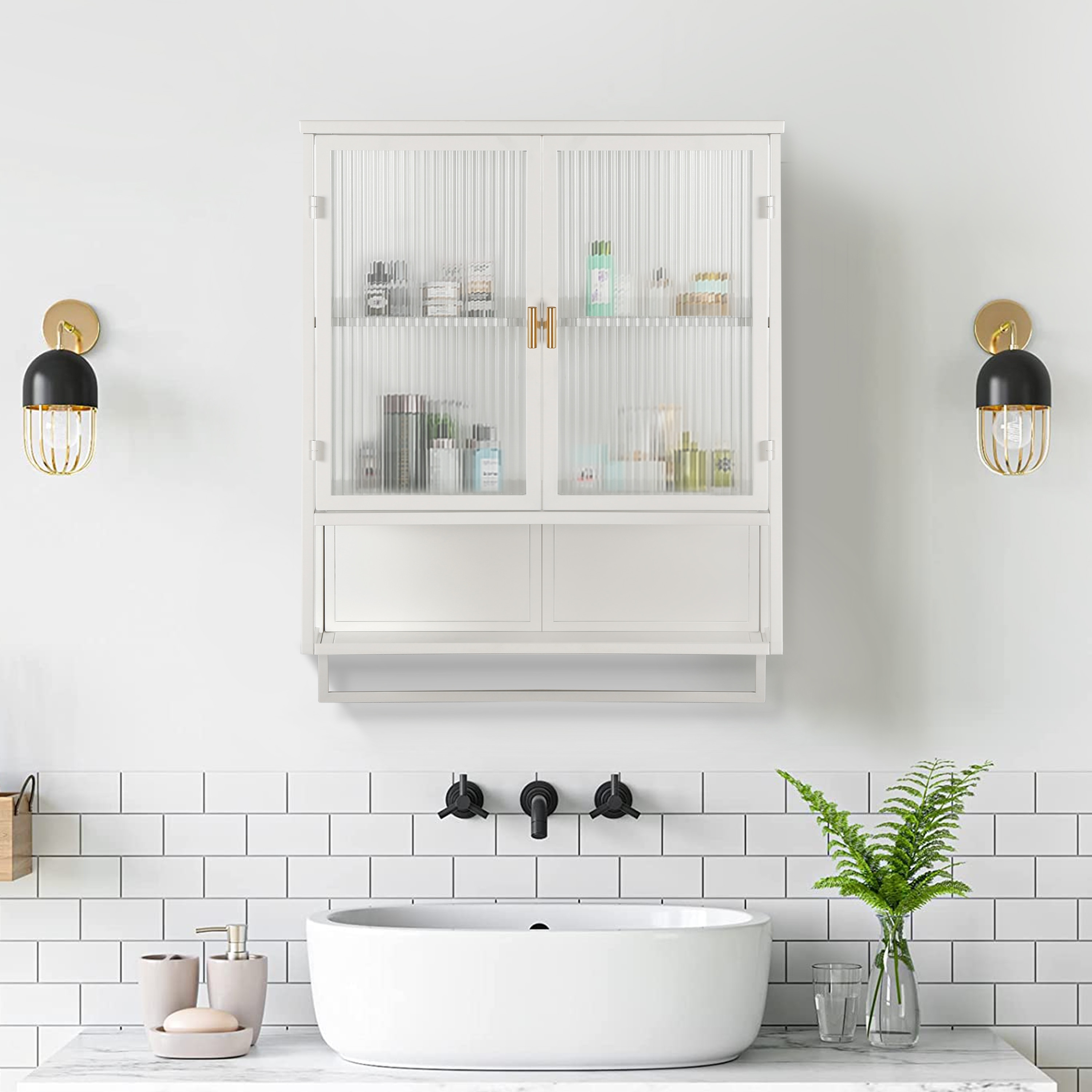 White Two Tiered Bath Caddy